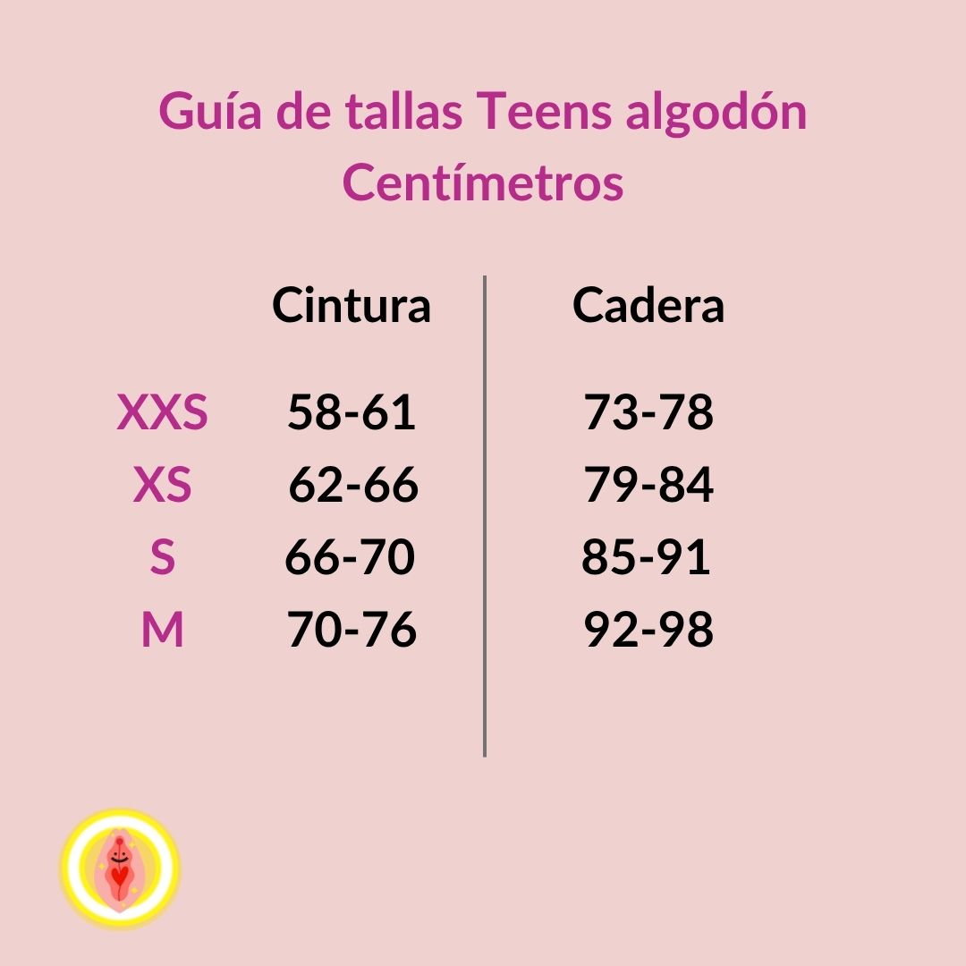 Calzón menstrual para niñas y adolescentes - Teens Aqua XXS