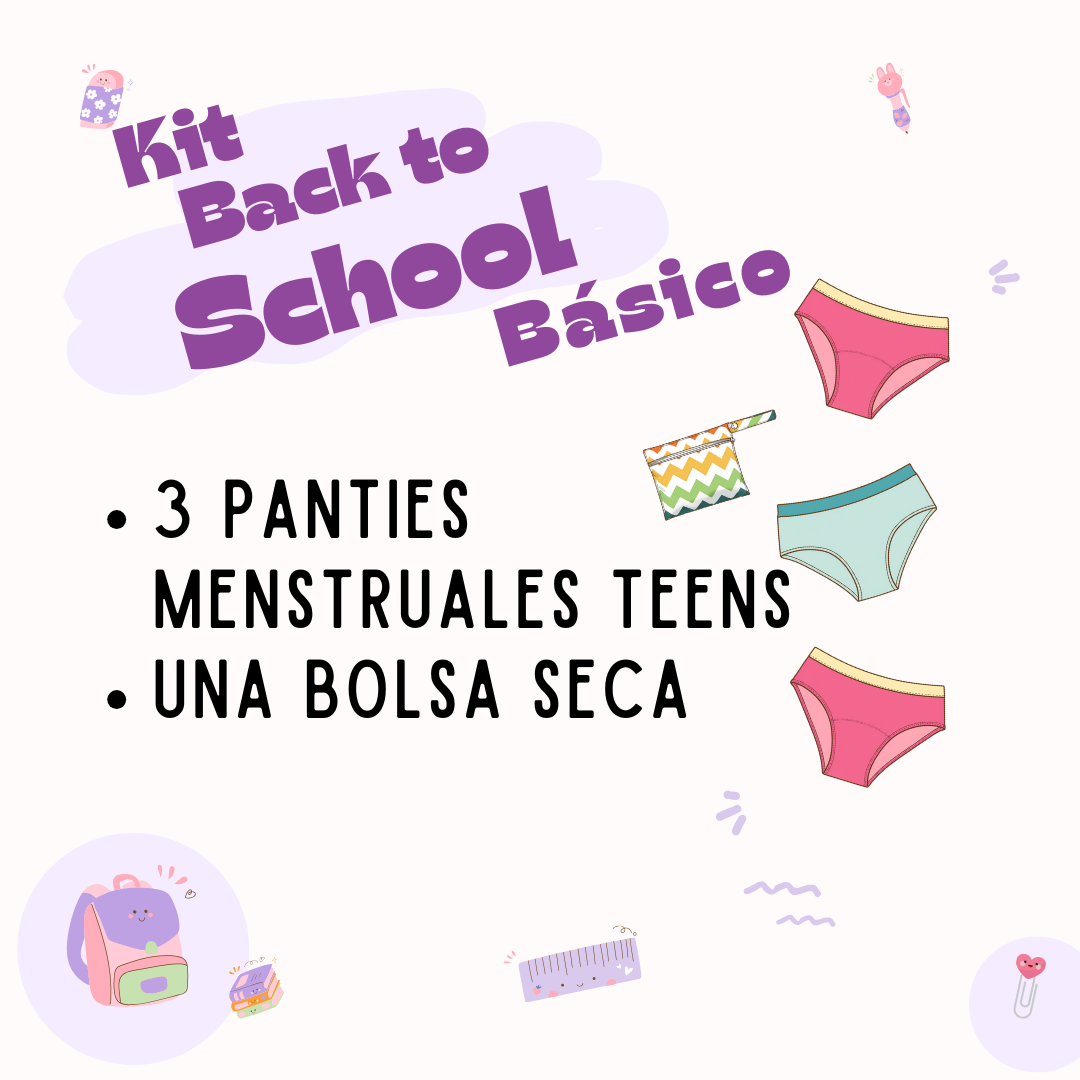 Kit Back to School básico: 3 calzones Teens + bolsa de transporte