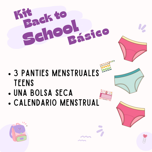 Kit Back to School básico: 3 calzones Teens + bolsa de transporte