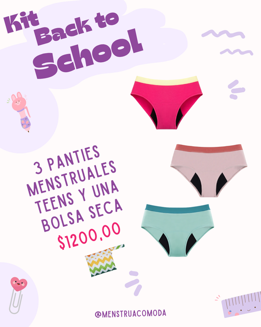 Kit: 3 calzones Teens y 1 bolsa de transporte por $1200